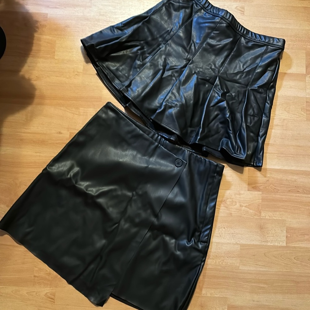 H&M and Abercrombie kids size 14 girls leather skirts